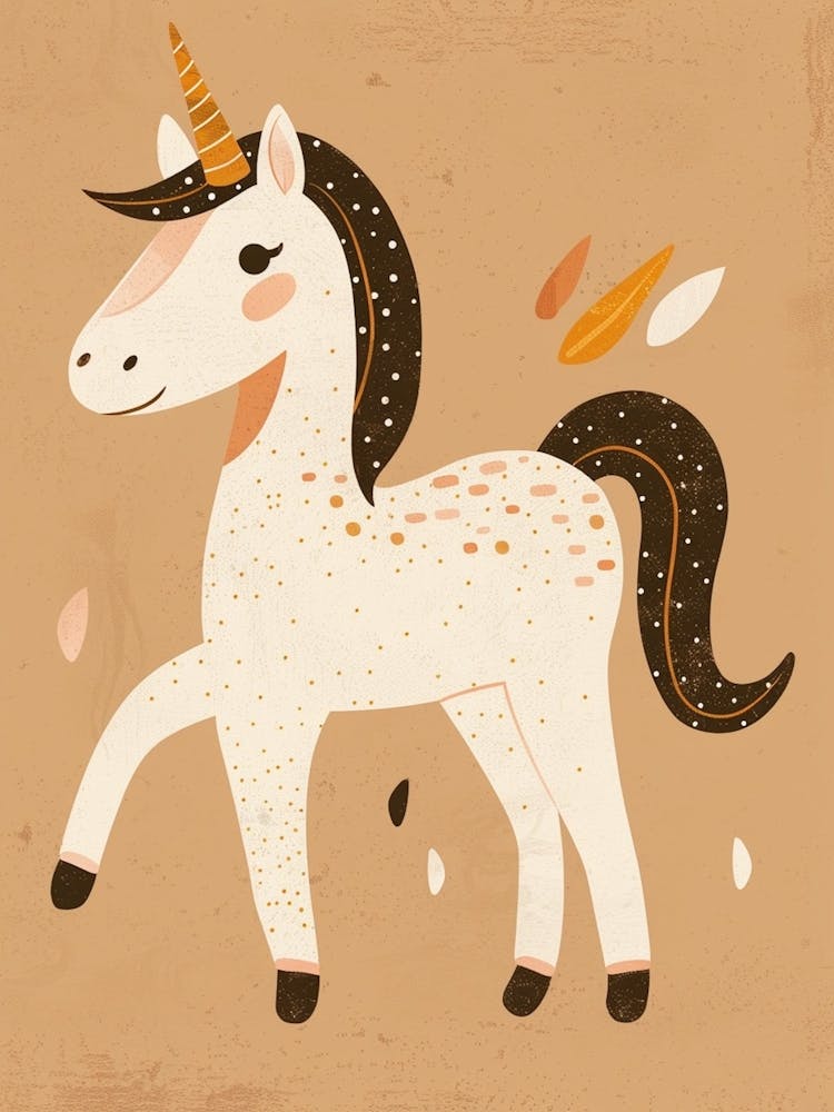 Muted Pastels Unicorn Galloping 2