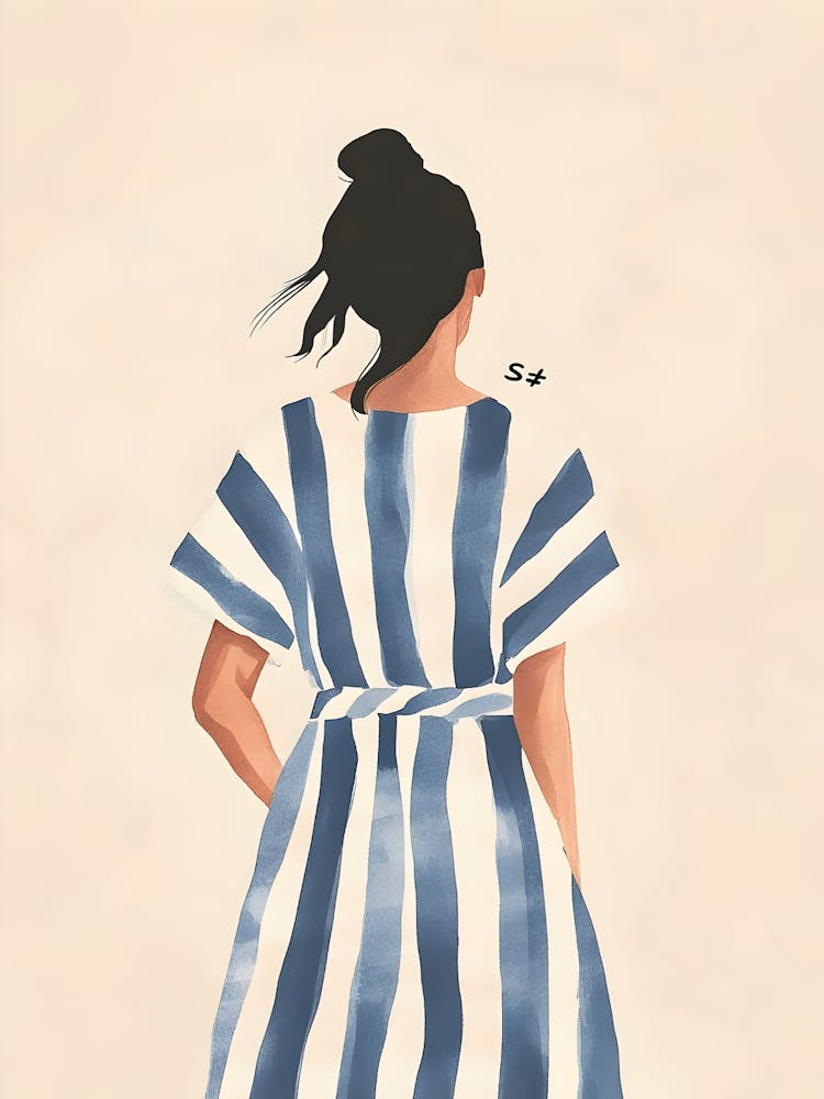 Blue Striped Dress 1