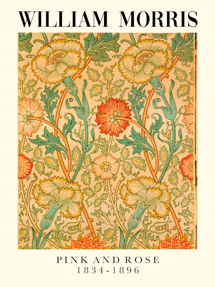 William Morris Pink And Rose