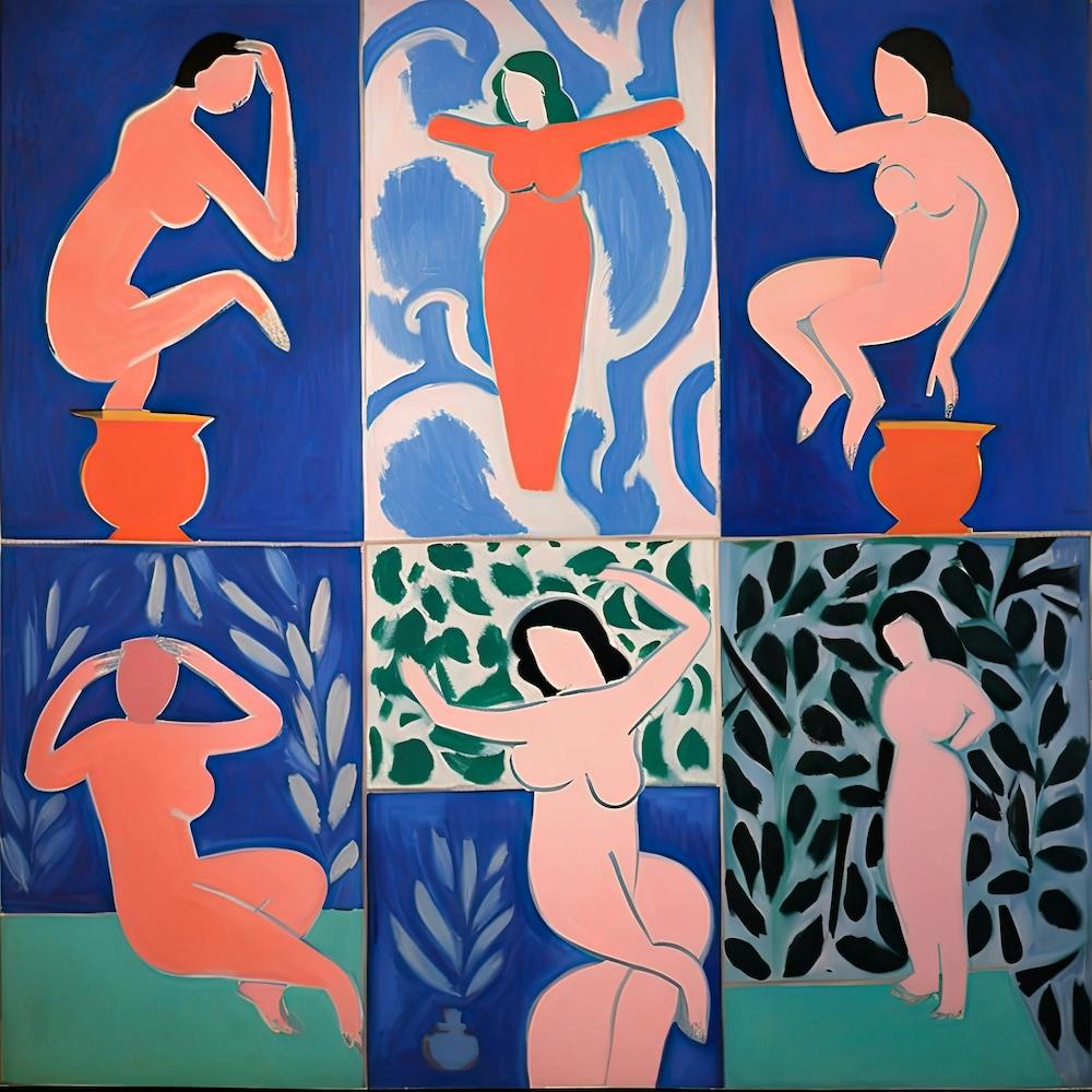 Women Dancing, Shape Study, The Matisse Inspired Art Collection 7