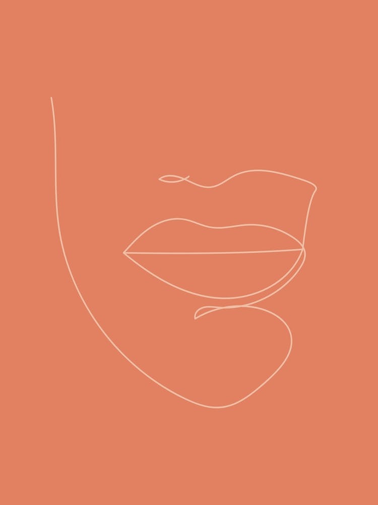 Lips Line Art