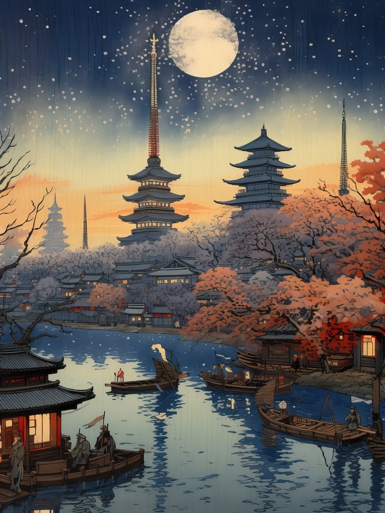 Hachijo Jima In Tokyo, Ukiyo E Drawing 1
