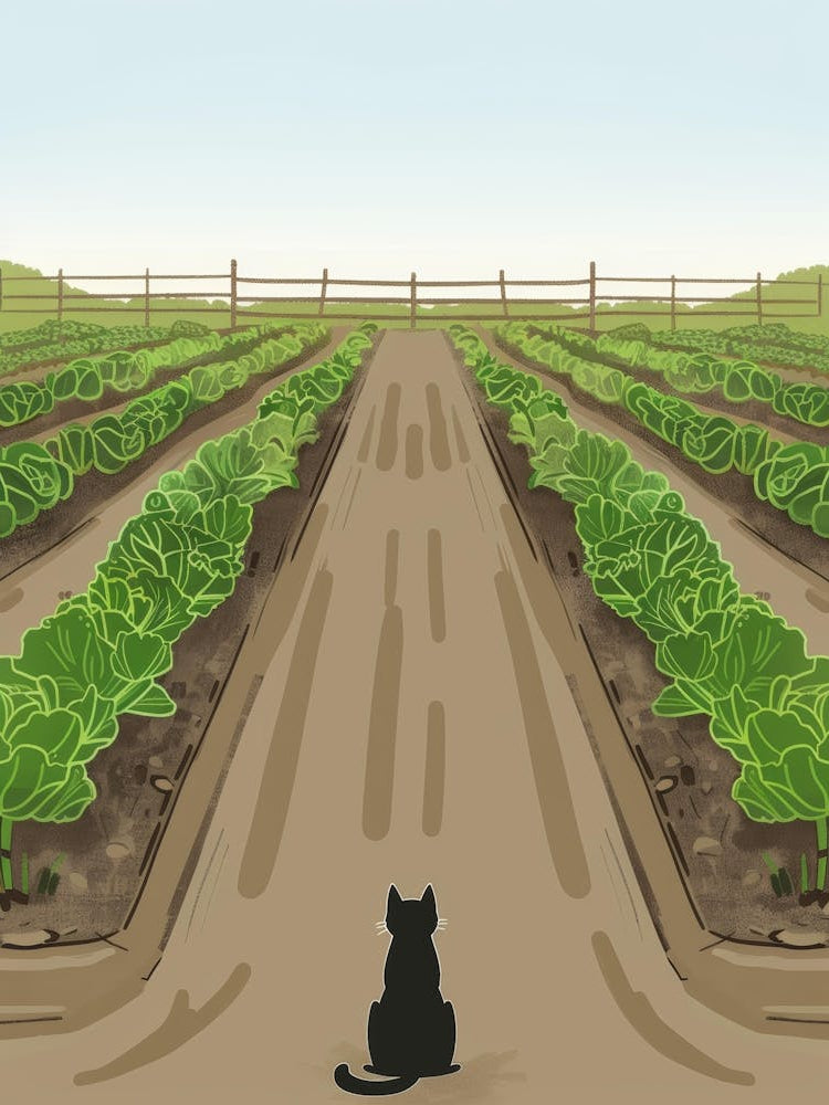 Cat In The Garden 12