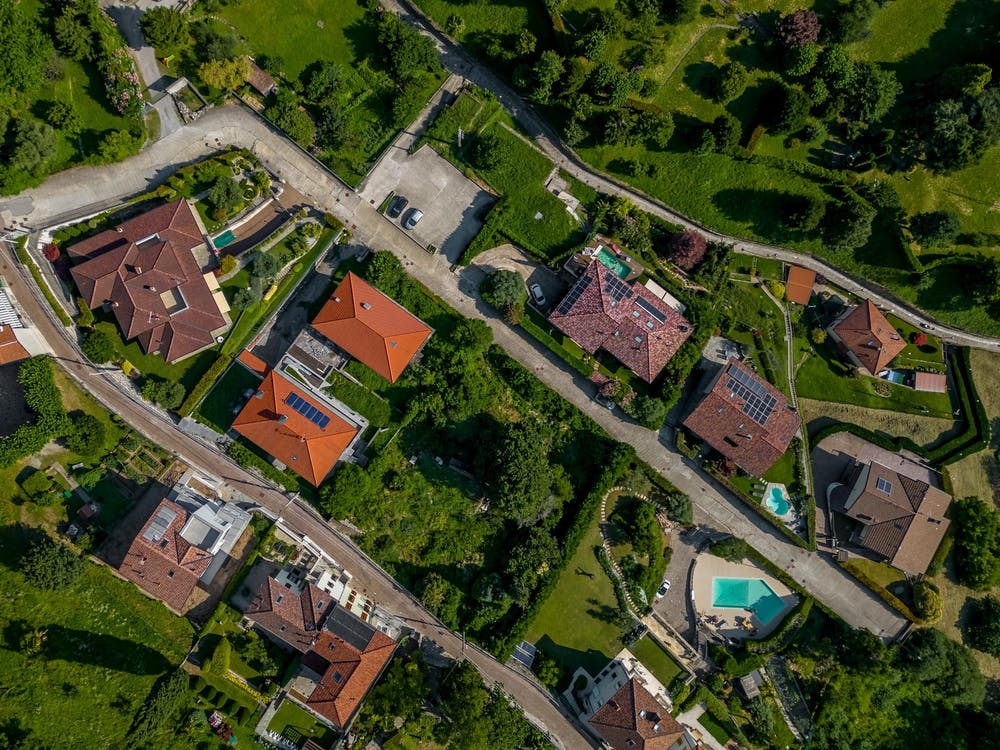 Aerial View Of A Residential Area
