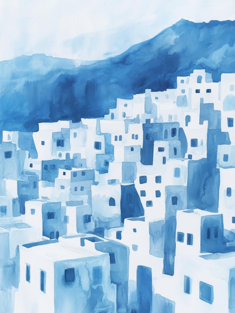 Blaue Häuser In Griechenland 2