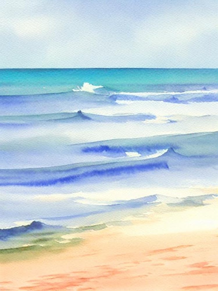 Patong Beach 2, Phuket, Thailand Watercolour