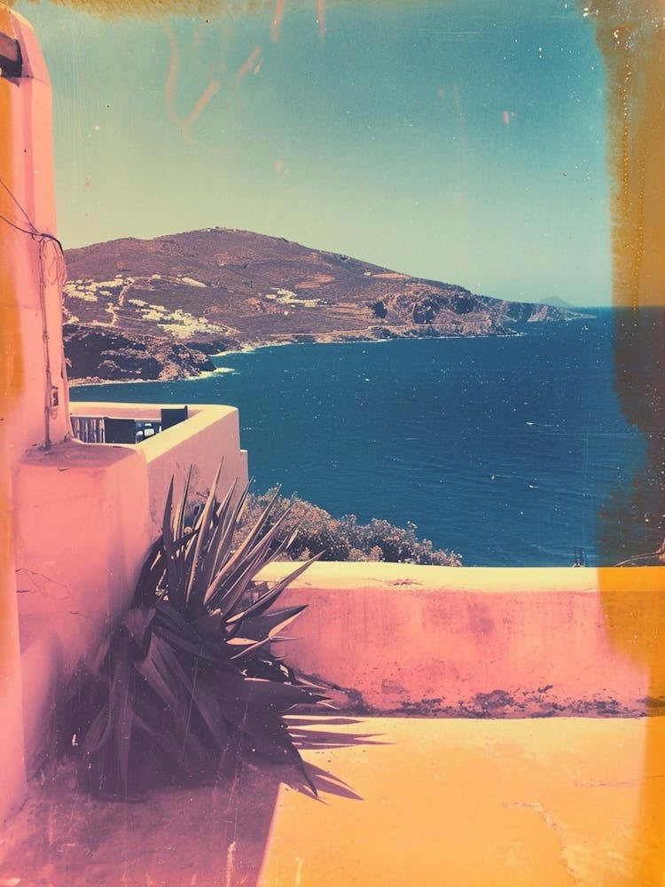Mykonos Retro Polaroid Style 3