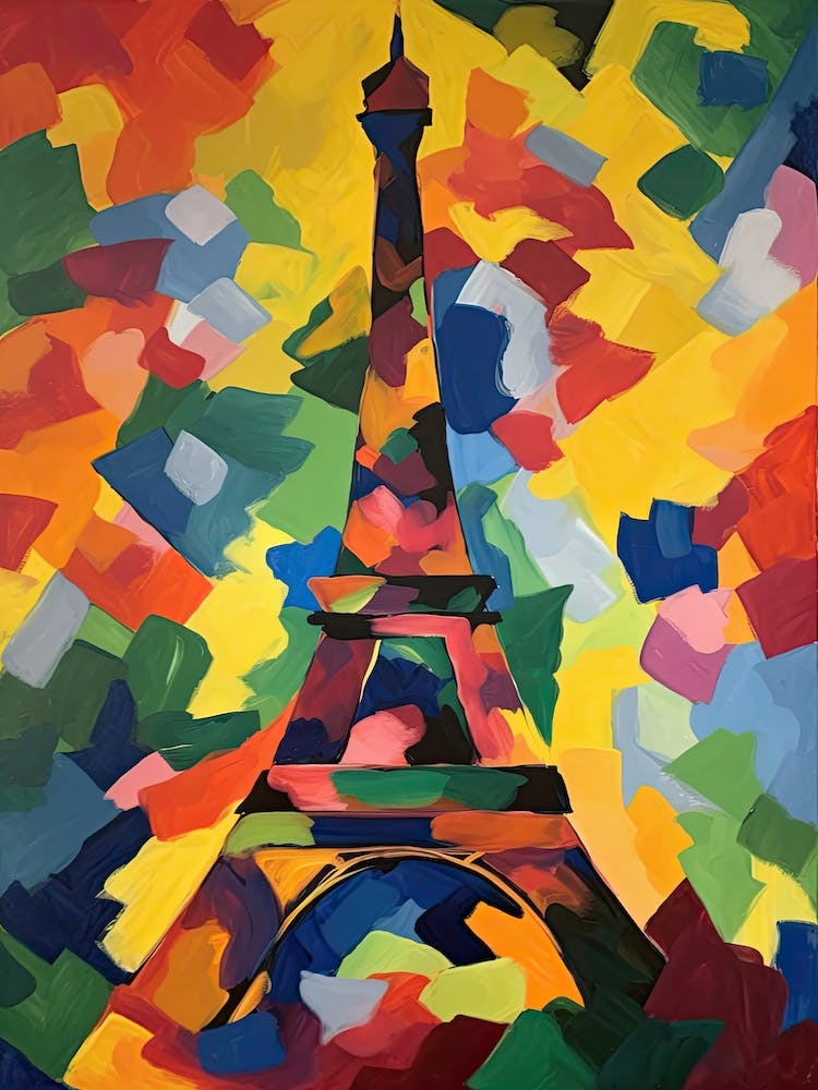 Eiffel Tower Paris France Henri Matisse Style 25