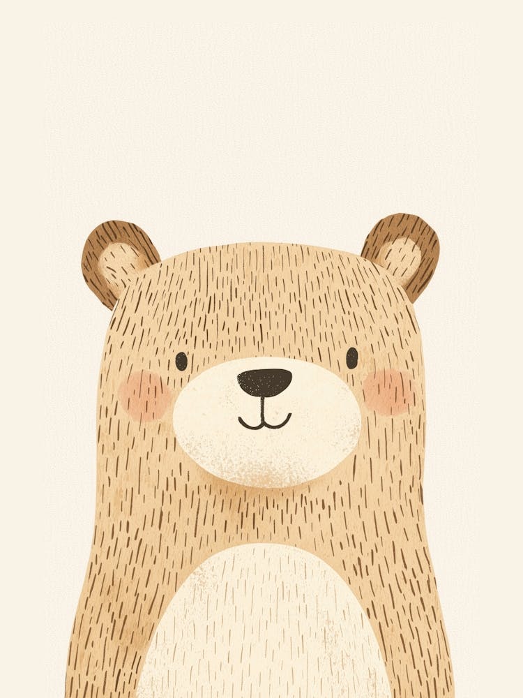 Bear Print, nursery wall art, kids room prints, playroom decor