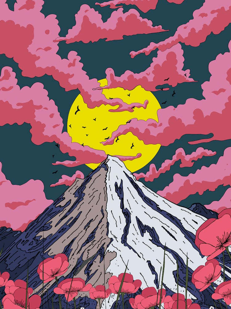 Poppies In The Mountains 2