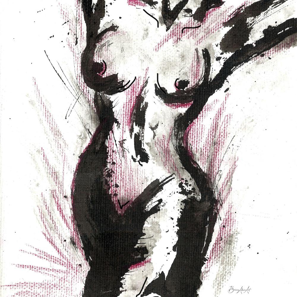 Ink Sketch Nude Square