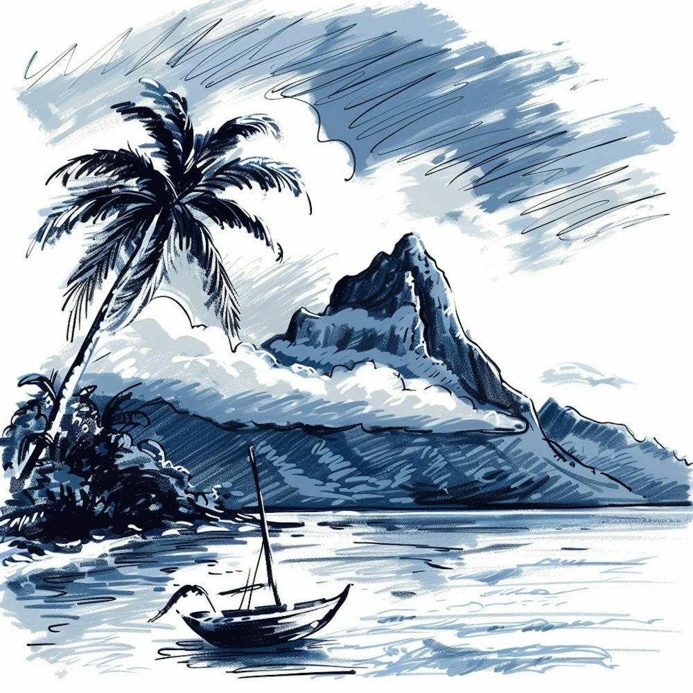 A Tahiti In French Polynesia Hand Drawn Sketch I 1720357144 1