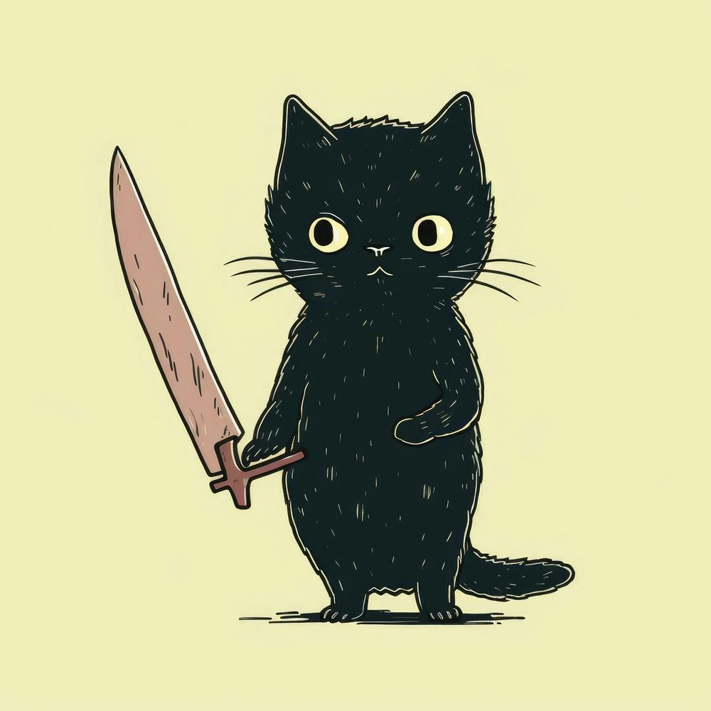Black Cat With A Sword