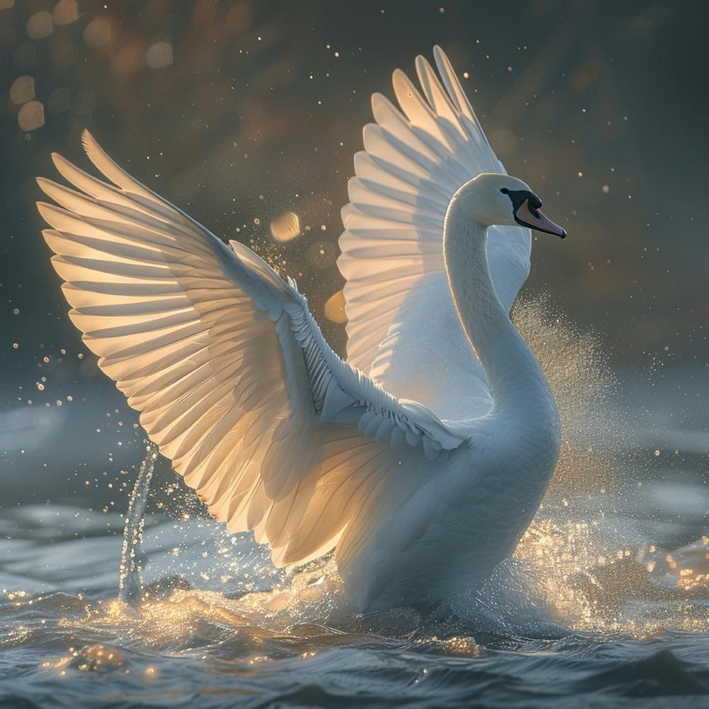 Swan In Flight 3