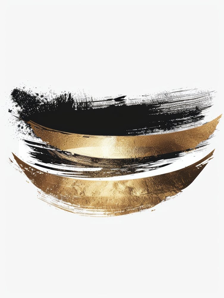 Gold Brush Strokes 12