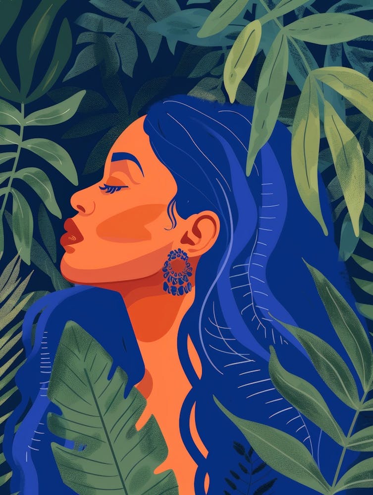 Portrait Of A Woman In The Jungle