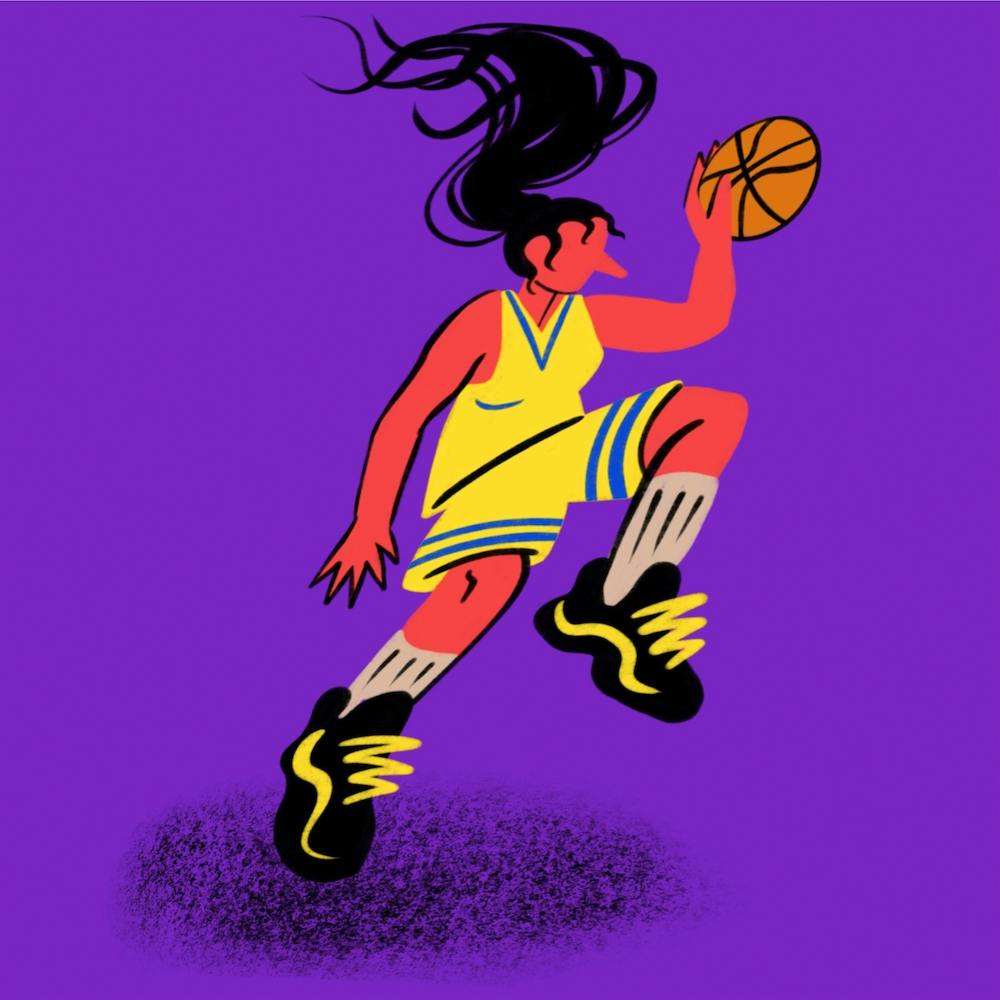 Playing Basketball Square