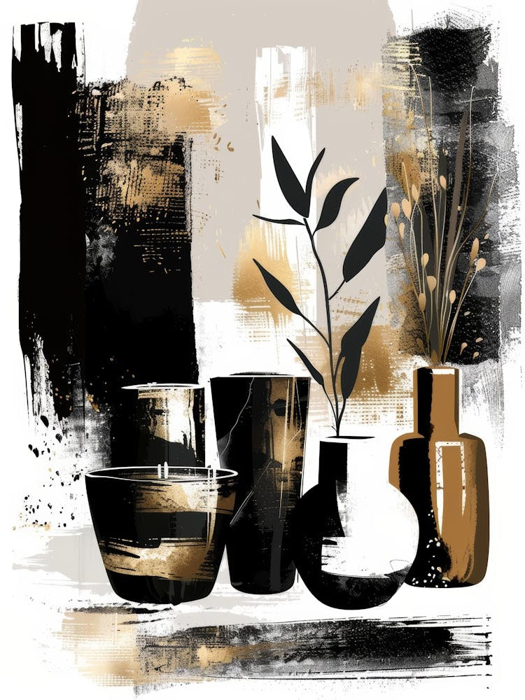 Black And Gold Canvas Print 37