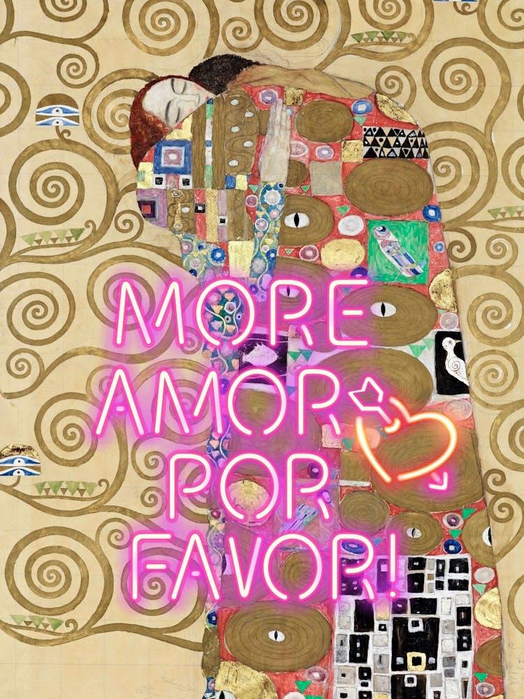 More Amor Por Favor Art vintage modifié, art mural branché et audacieux
