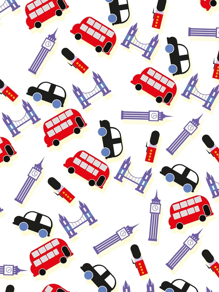 London England UK icons pattern