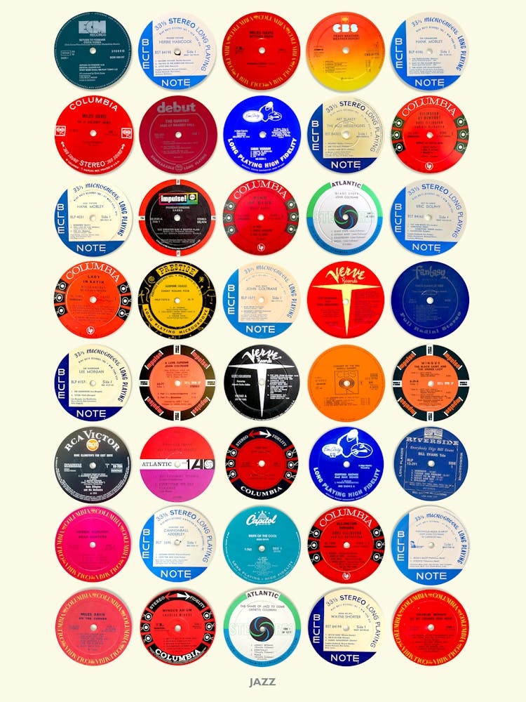 Jazz Vinyl Labels - Nostalgic Jazz Music