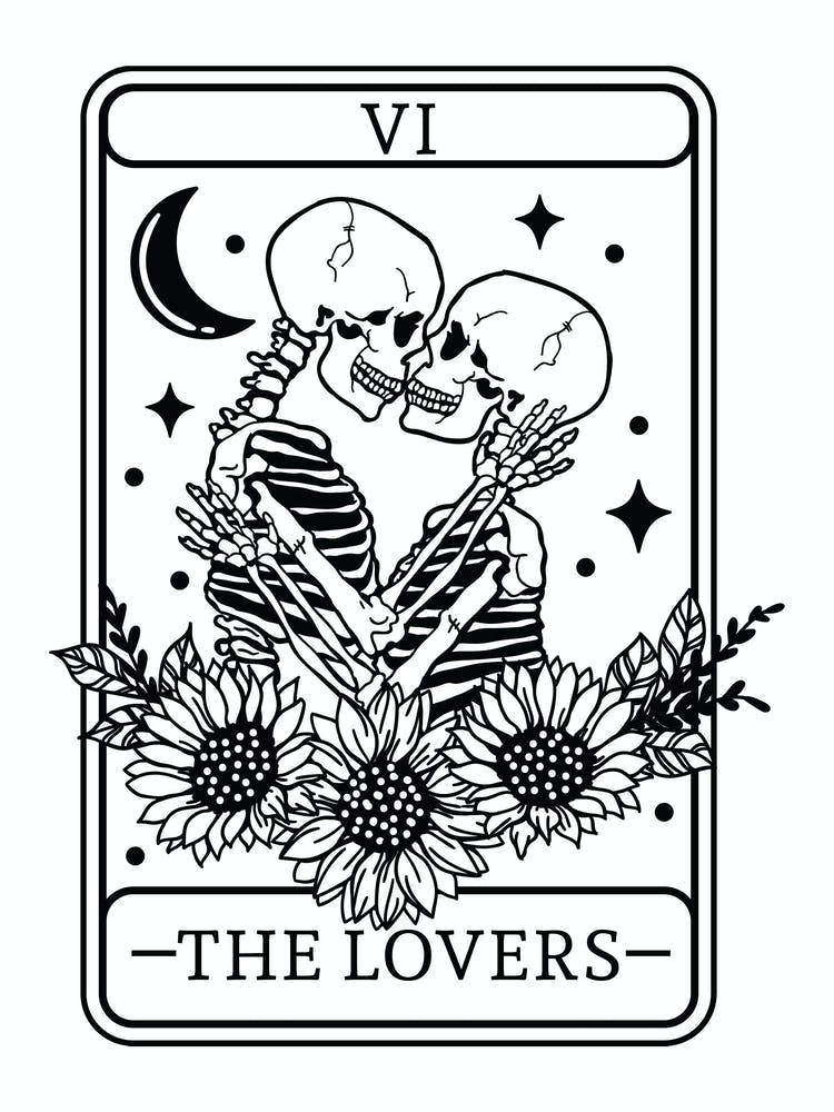 Tarot 0000 Skeleton Lovers Tarot