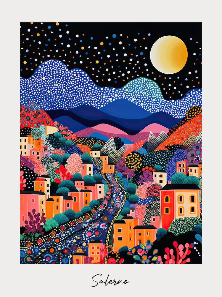 Poster Of Salerno, Italy, Illustration In The Style Of Pop Art 3