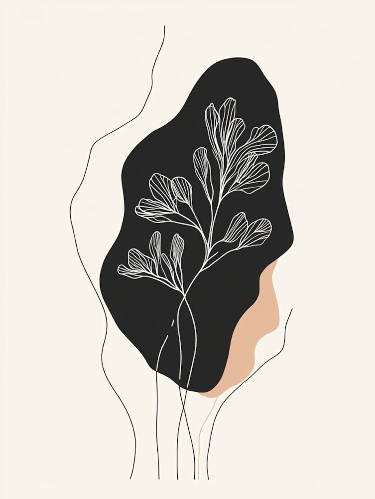 Abstract Black And White Illustration