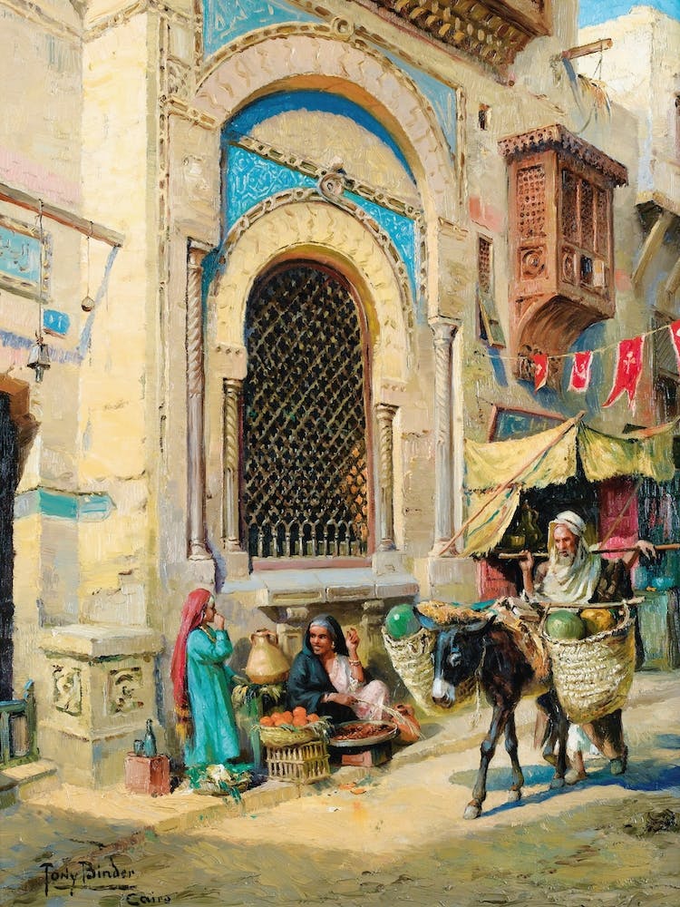 The Orange Merchant In Cairo, Anton Binder