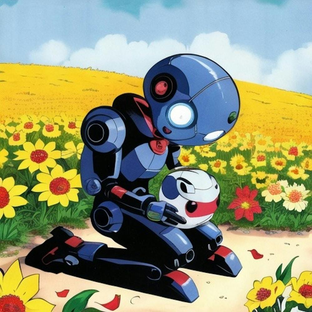 Robot In A Field