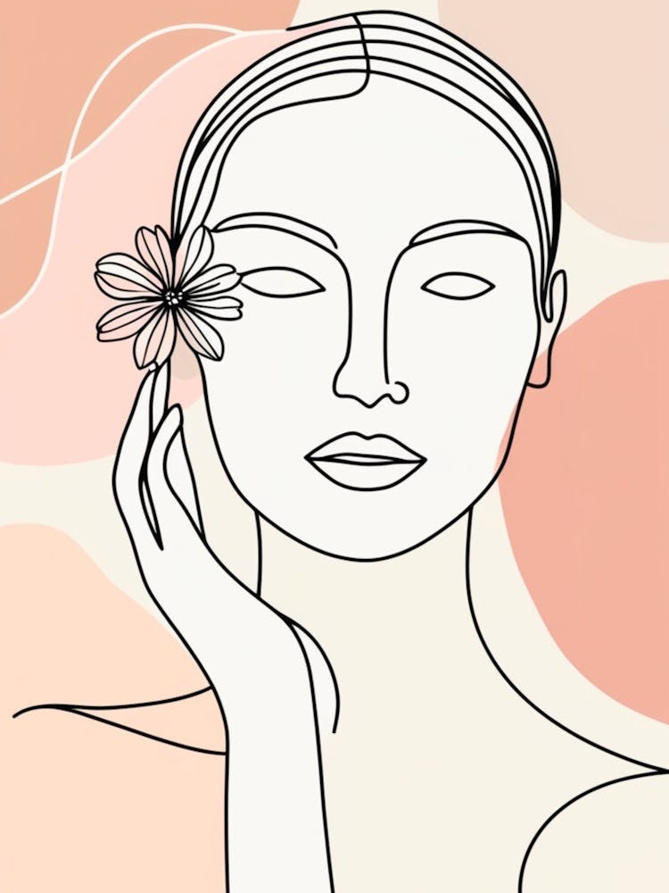 Portrait Of A Woman With A Flower