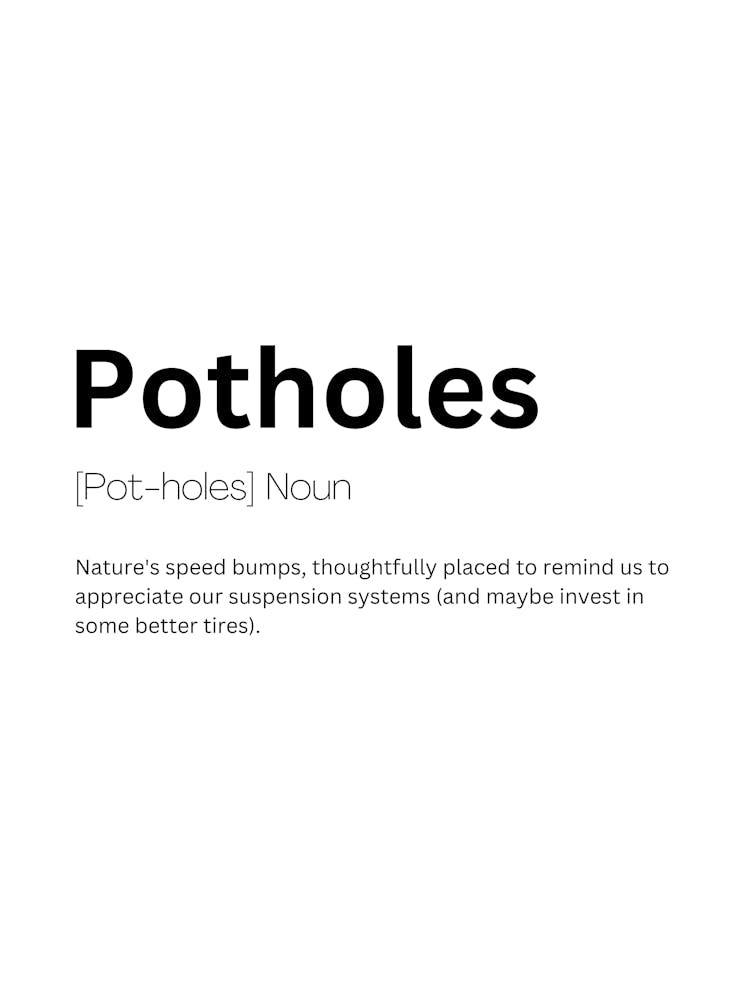 Potholes Definition Meaning