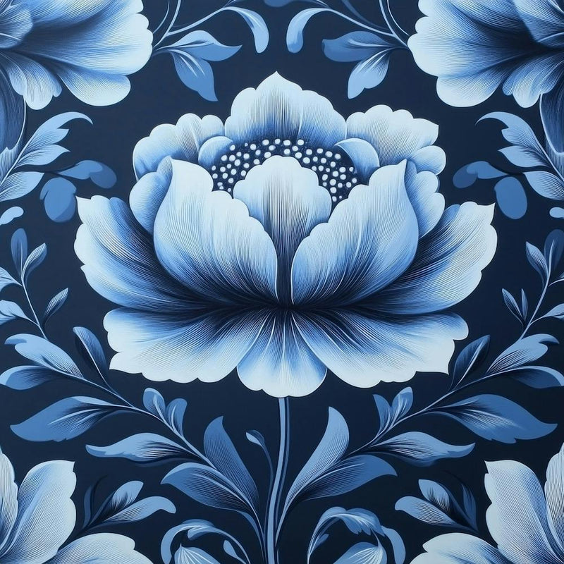 Blue Flower Wallpaper Art