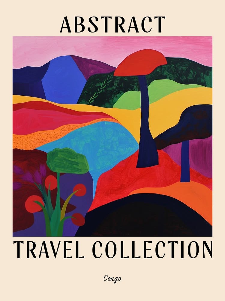Abstract Travel Collection Poster Congo 1