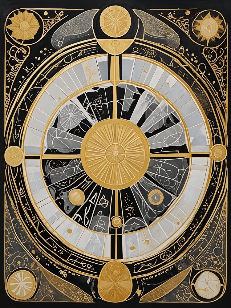 Roue de la Fortune Noire et Or n°6