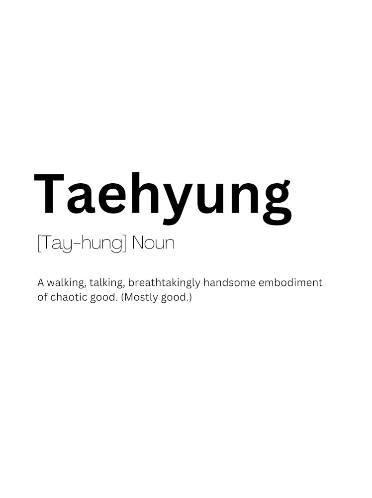 Taehyung Definition Meaning