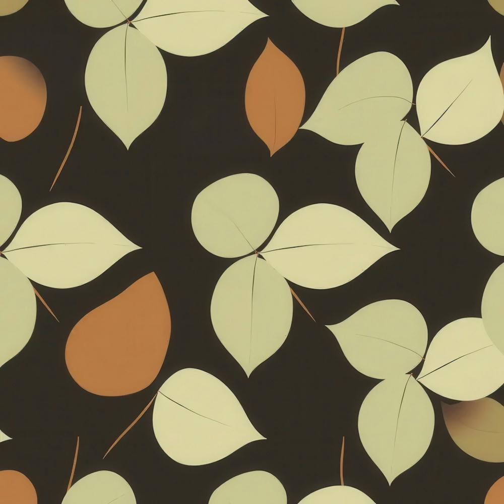 Leaves On A Black Background