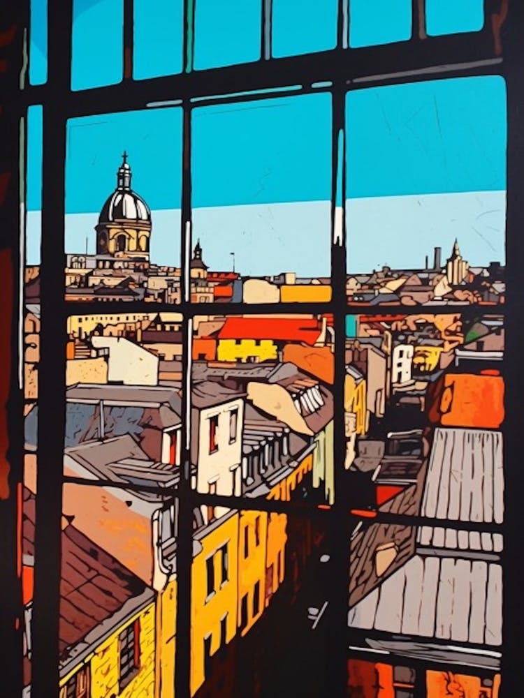 A Window View Of Berlin In The Style Of Pop Art 2