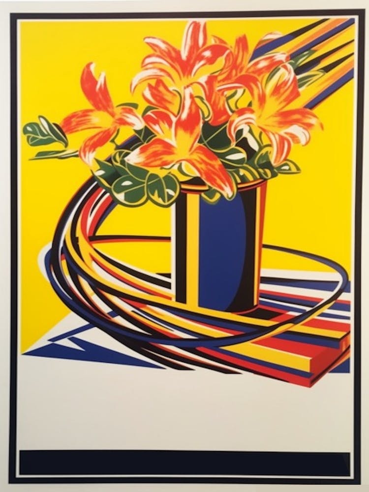 Freesia Flower Still Life  4 Abstract Expressionist