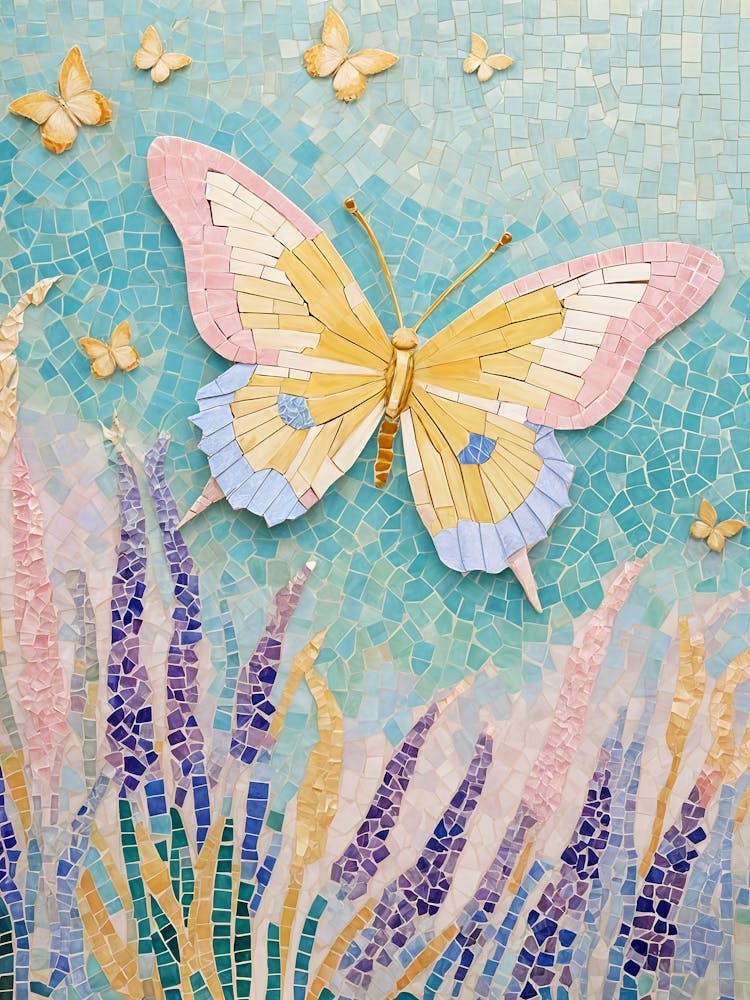 Pastel Butterfly Mosaic no2