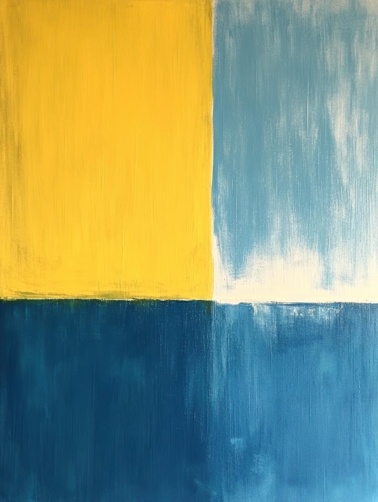 Abstract - Blue And Yellow Squares