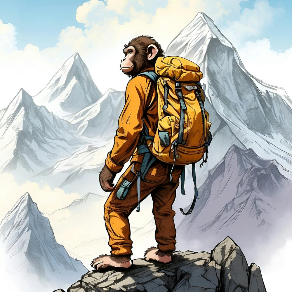 Monkey On Top Of Mountain