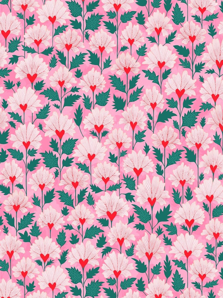 Hoya Hearts - Pink Teal