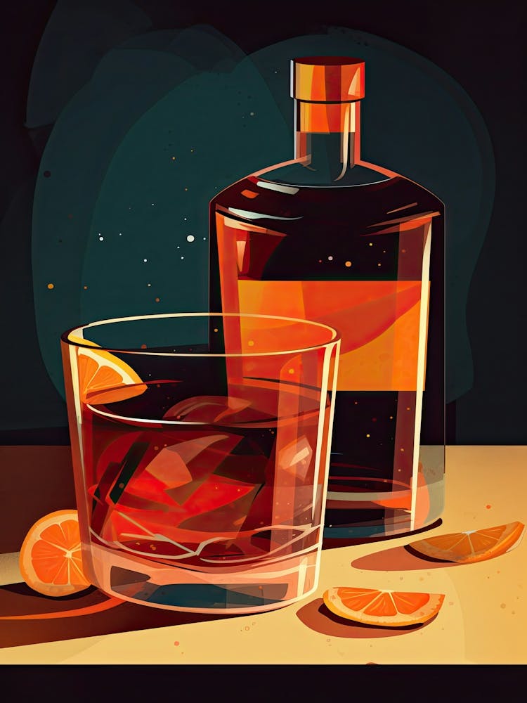 Sazerac Cocktail Illustration 2