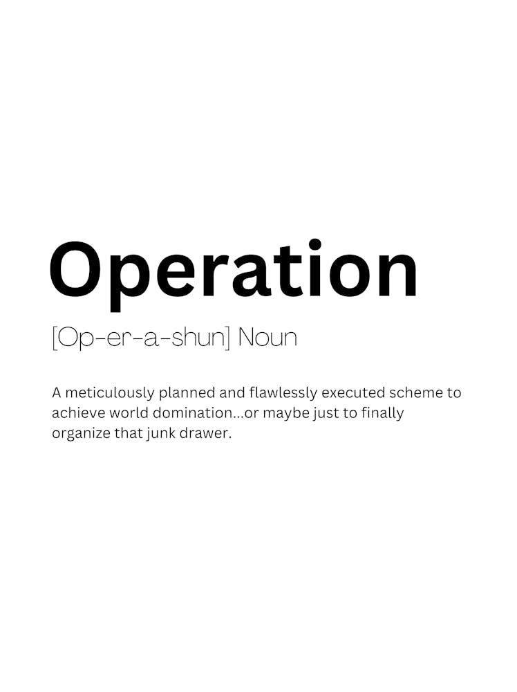 Operation Definition Meaning