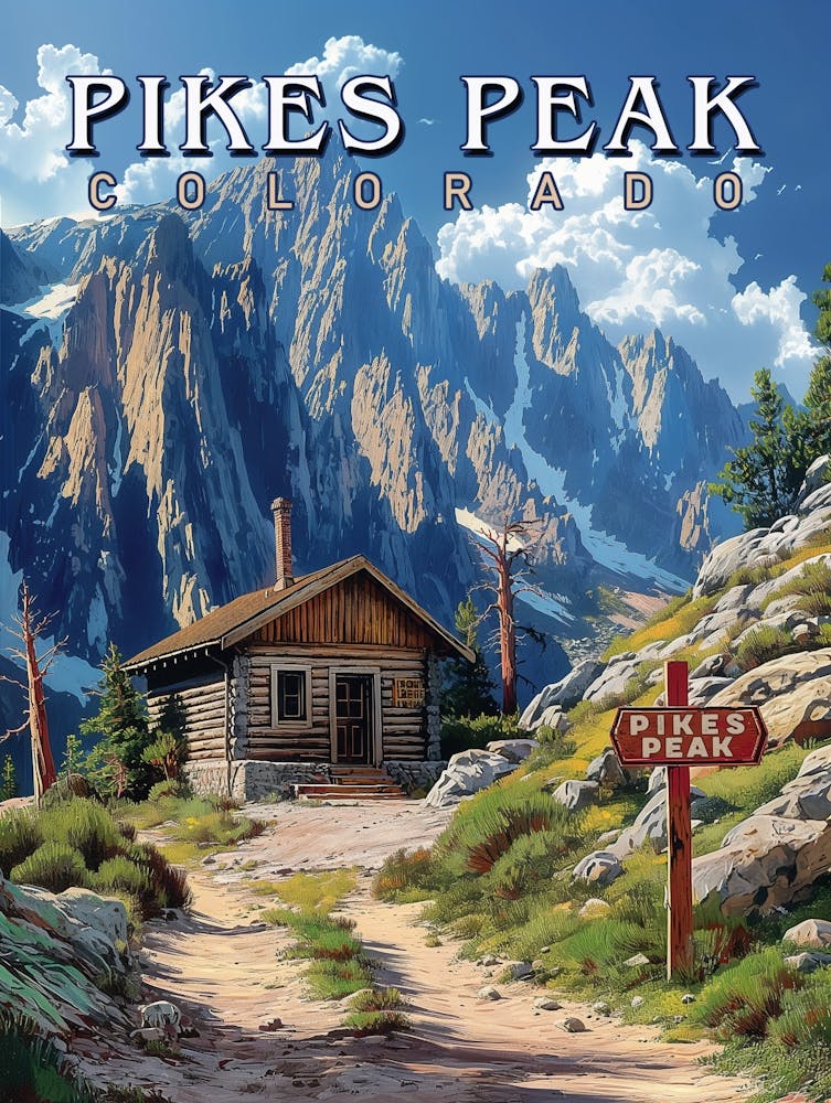 Reach for the Peak: Pikes Peak, Colorado Poster