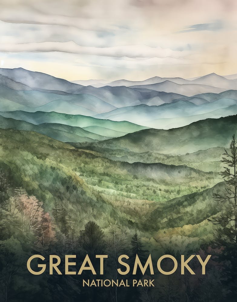 Great Smoky National Park Vintage Travel Poster 7