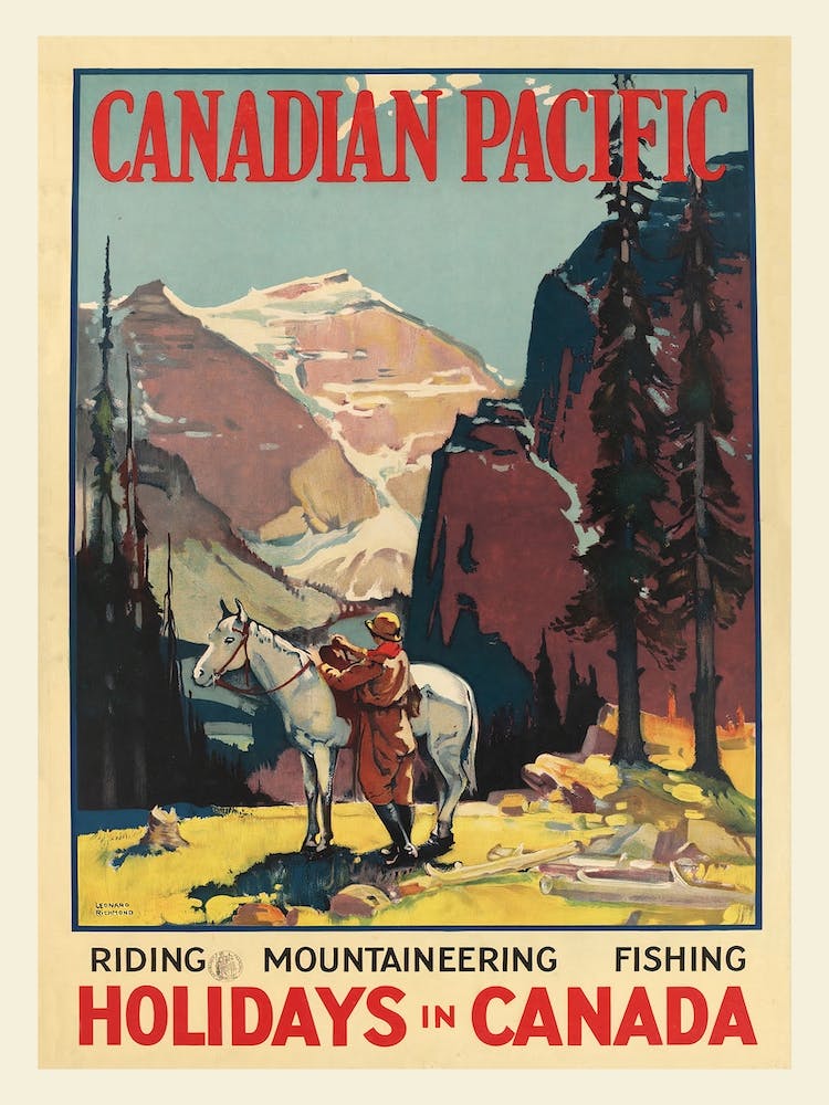 Canadian Pacific Holidays Poster Leonard Richmond