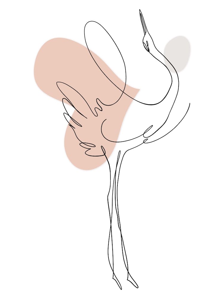 Crane One Line Art
