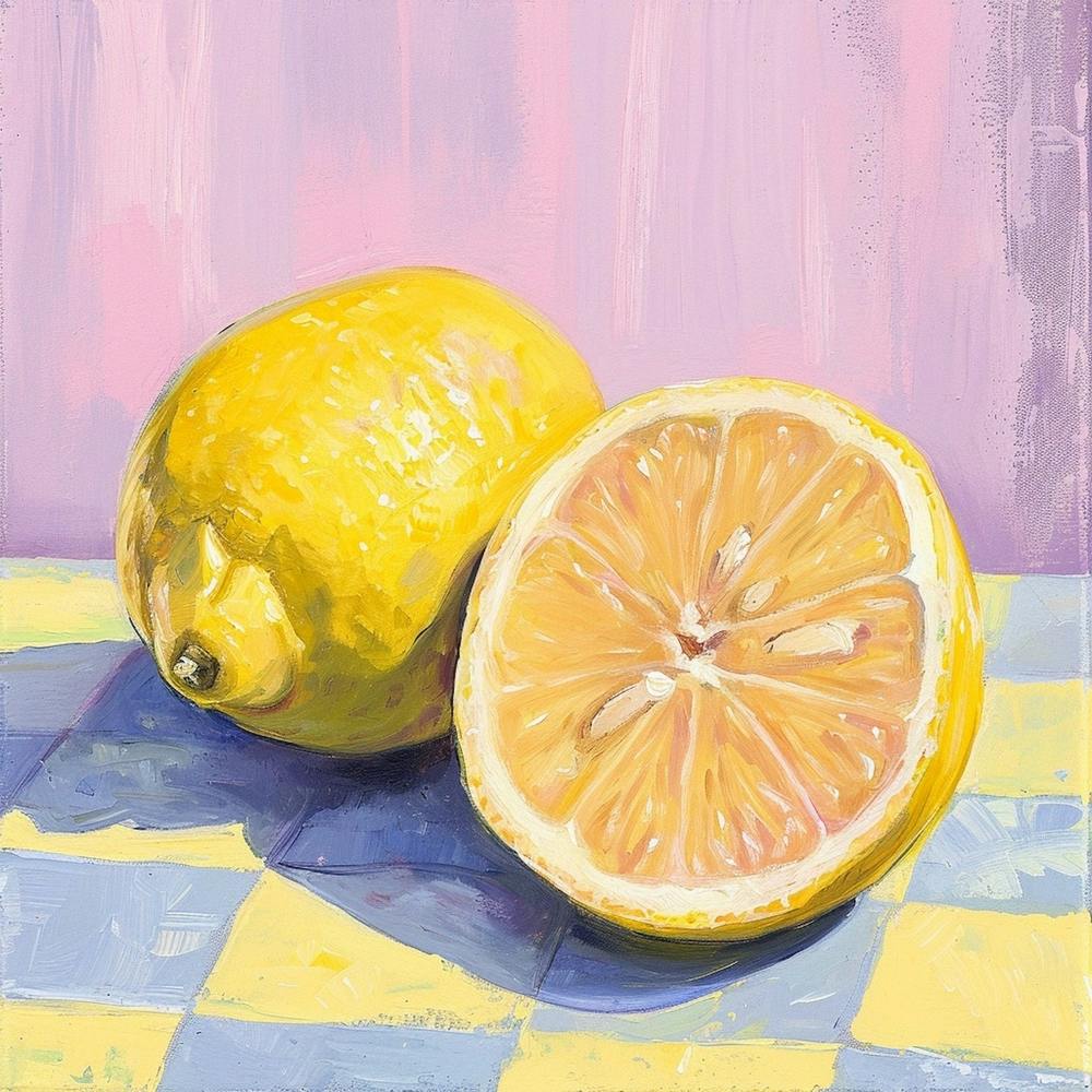 Lemon Pastel Checkerboard 1